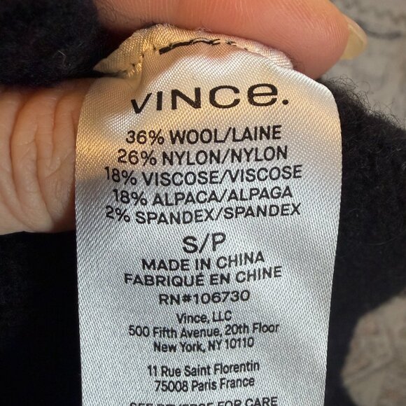 vince | mock neck wool alpaca blend sweater | size small - Picture 6 of 6